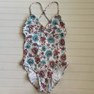Helen Jon | Women's Boho Floral Patterned One Piece Bathing Suit Size XS